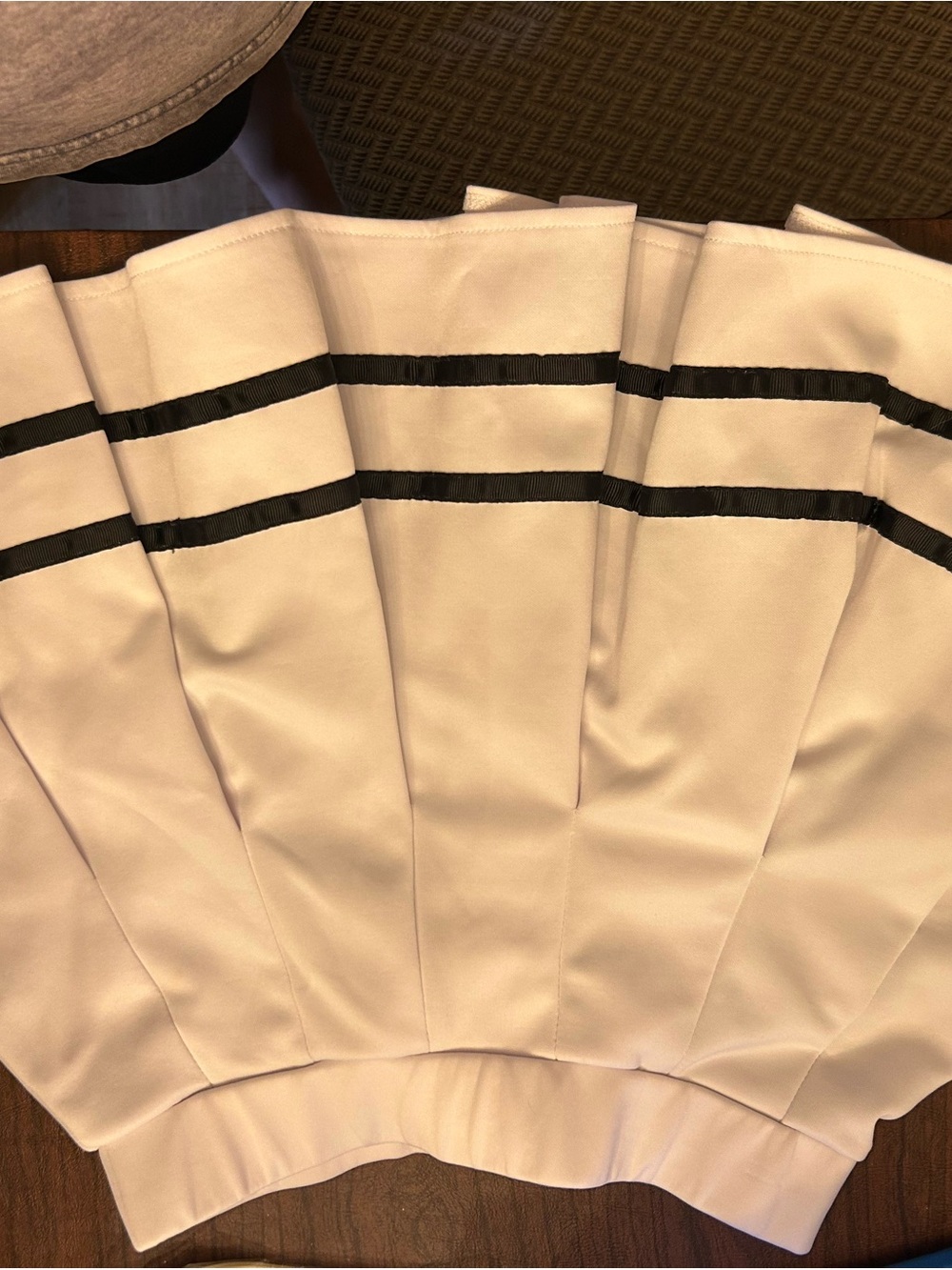 Spirit Cream Skater Skirt with Black Stripe Detail